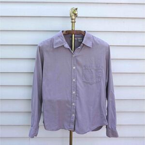 Vintage 2000s Xhilaration Lavender Gingham Button Front Cotton Top